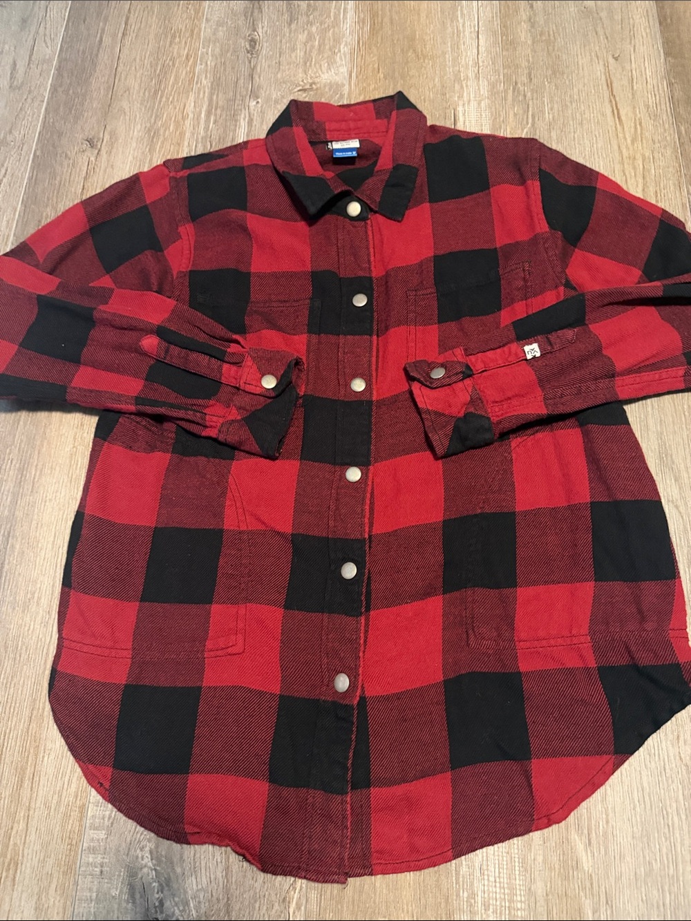 Kavu Red and Black Buffalo Plaid Shirt with pockets